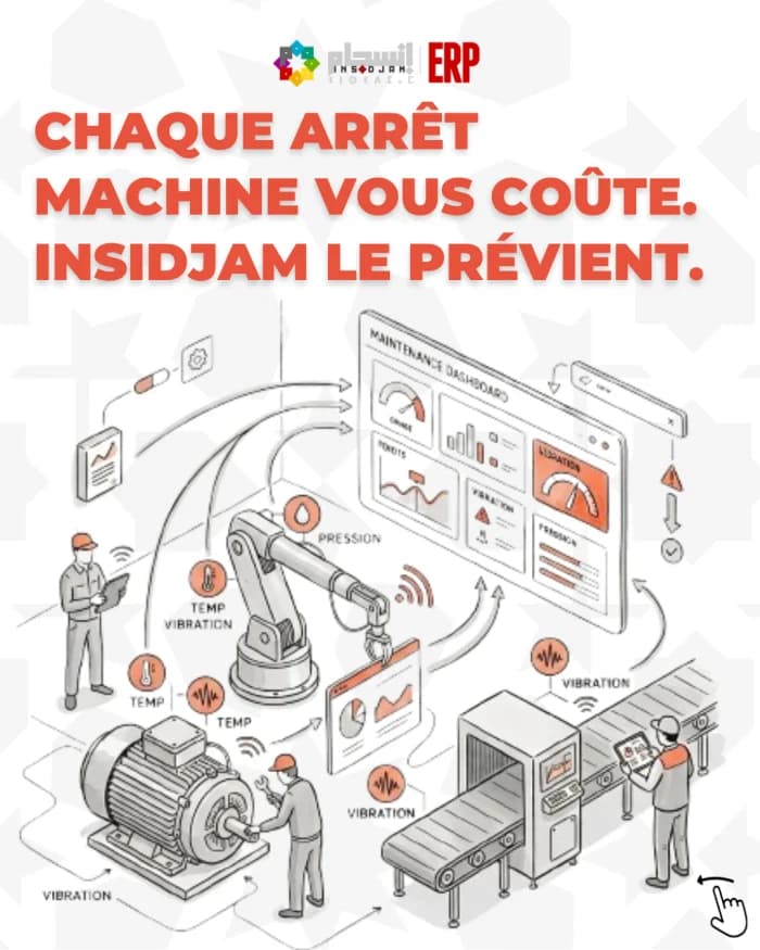 Chaque arrêt machine vous coûte. Insidjam le prévient.